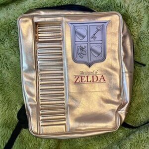 NEW, UNUSED shimmery metallic Legend f Zelda Gold Cartridge Backpack